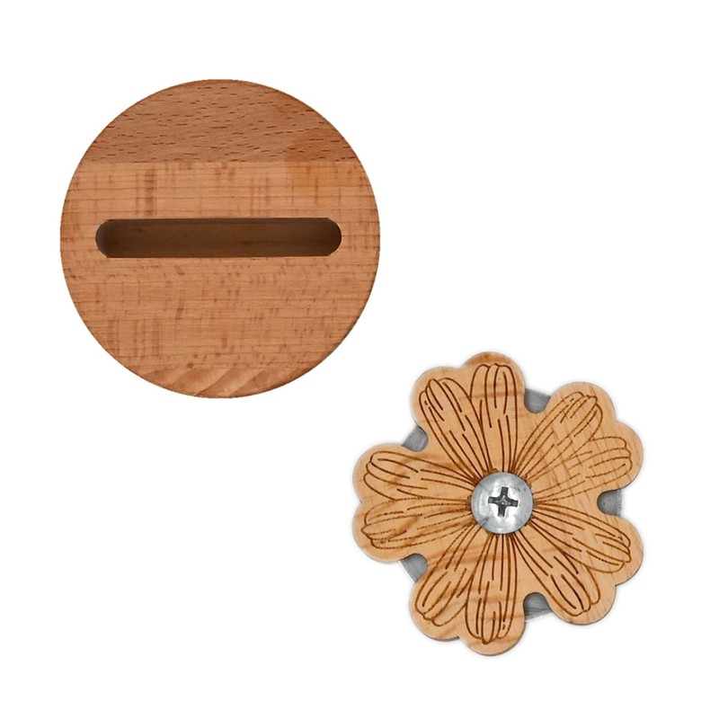 Secai Wooden Daisy Thread Cutter with Stand, Decorative Tabletop Blade