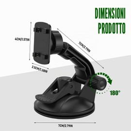 Supporto per auto per schermo Carplay, supporto per navigatori auto, compatibile con monitor portatili da 4,3"/5", supporto a ventosa per cruscotto, supporto per monitor per fotocamera posteriore