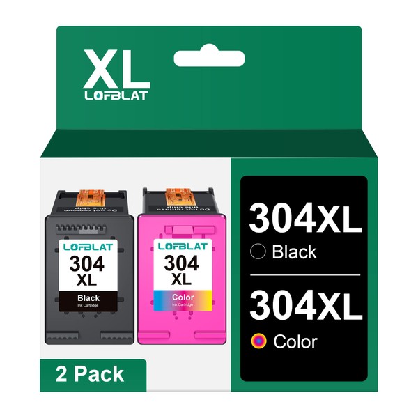 LOFBLAT 304XL Ink Cartridges Replacement for HP 304 Printer Cartridges for HP Envy 5000 5030 5010 5020 5032 5020 for HP Deskjet 3750 2630 2620 2622 3720 3730 3760 3760 377 62