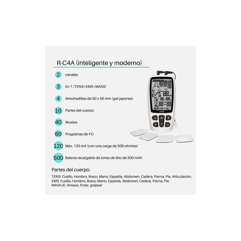 Roovjoy R-c4a 3 En 1 Tens, Ems Y Massage, 4