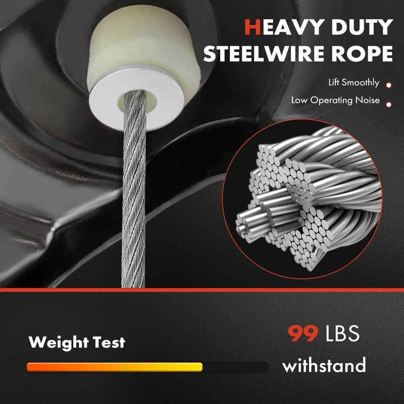 A-Premium Spare Tire Hoist Wheel Winch Assembly Compatible with Hyundai