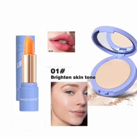 MAYCHEERSilky matte soft light beauty powder foundation oil control, sweat proof, waterproof, oil absorption and long-lasting makeup,Makeup setting spray, long-lasting makeup setting, hydrating and moisturizing, magnetic suction, Cosmetic Moisturizer Moi