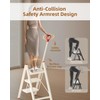 ASPERALD Step Ladder with Single-Handrail,Foldable Step Stool with Anti-Slip Wide