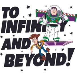 Infinity and Beyond Yee-Haw! Bo Peep Slinky Dog Cowboy Cartoon Buzz Lightyear and Woody Toy Story Holiday Gift Sticker Wall Stickers Art Decal Girls Boys Birthday - Size: 10 in(W) x 9 in(H)