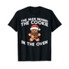 Christmas Pregnancy Man Behind Cookie Oven Xmas Husband Men T-Shirt