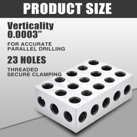 netuera 2-4-6 Blocks Matched Pair Hardened Steel 23 Holes (2x4x6) 1 Pair Ultra Precision Machinist Milling