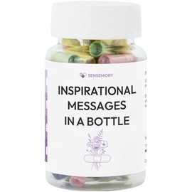 Sensemory Pre-Written Message in a Bottle (Inspirational), Inspirational Quotes in a Bottle, Teacher Appreciation Gifts, Self Encouragement Gifts for Men