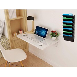 1InTheHome Expandable Wall File Organizer, Letter-Sized,"7 Pocket, Black"
