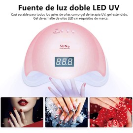 Lámpara Secador de Uñas,UV LEDLámpara de Uñas Fototerapia de Uñas Máquina,Temporizador Profesional,Cura la Luz en3 Modos para tiempo y Pantalla LCD48W,Para Manicura/Pedicura Arte de Uñas en el Hogar
