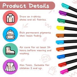 Chuarry - Kit de decoración de baberos para bebé, 43 piezas, 8 monos, 8 baberos blancos de 2 capas, 10 marcadores de tela, 16 plantillas, letrero de baby shower