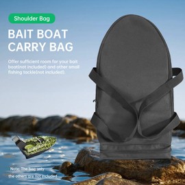 HEVMEVENI Bait Boat Carrying Bag – Large Capacity Storage Case, Weather-Resistant & Portable Design (Black)