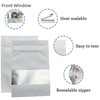 PABCK 100Pcs Clear Window Matte Mylar Pack Food Storage Bag