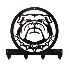 SWEN Products Georgia Bulldogs Metal Key Chain Hanger - Leash Holder