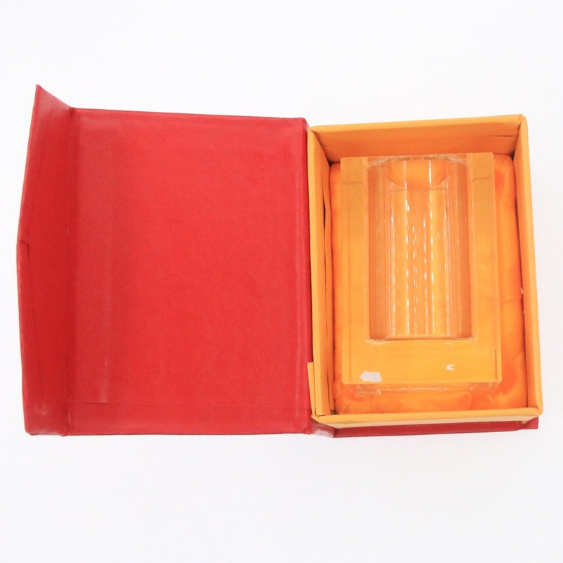 Coideal Glass Crystal Pen Pencil Cup Holder Square Clear Small