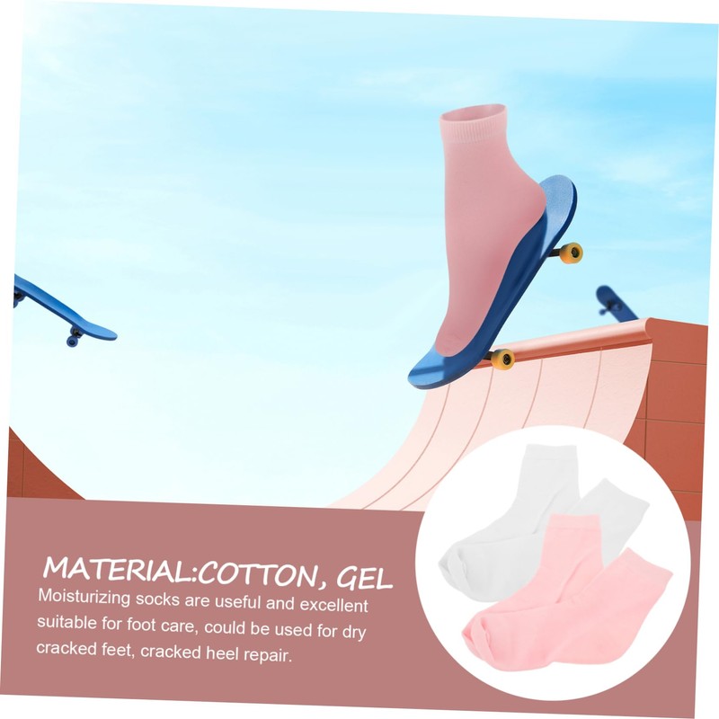 Baluue Foot Care Moisturizing Socks 2 Pairs Women's Gel Ankle