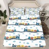 Erosebridal Cute Steam Engine Queen Sheets for Kids Toddlers Kawaii