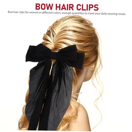 Beavorty 3sets Hair Clips for Women Big Bow Barrettes Long Tail Ribbon Hair Clamps Elegant Metal Barrettes 3pcs*3