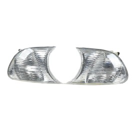 Car Front Corner Lights Clear Lens Turn Signal Lights for 3 Series E46 Coupe 1998‑2001 Replacement Left Right (White 63126904307 63126904308)