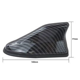 Universal Carbon Fiber Black Look Car Roof Antenna Shark Fin Antenna Aerial AM/FM Signal Radio Aerial