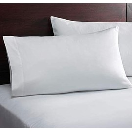 Axia Linen & Things Premium Hotel Quality 2 Piece Pillow Cases 100% Egyptian Cotton 600 Thread Count Pattern Solid (Standard White)