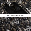 WONGS BEDDING Boho Quilt Set Queen,Black Paisley Floral Pattern Bedspread