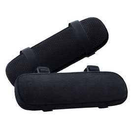 MOSISO Chair Armrest Pads (2 Pack), Memory Foam Home/Office Chair Arm Cover Comfy Computer Gaming Chair Cushion Removable Washable Elbow Support Forearm Pressure Relief, Dark Black