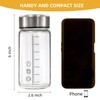2 Pack Glass Bottles with Lids, 12 Oz Wide Mouth