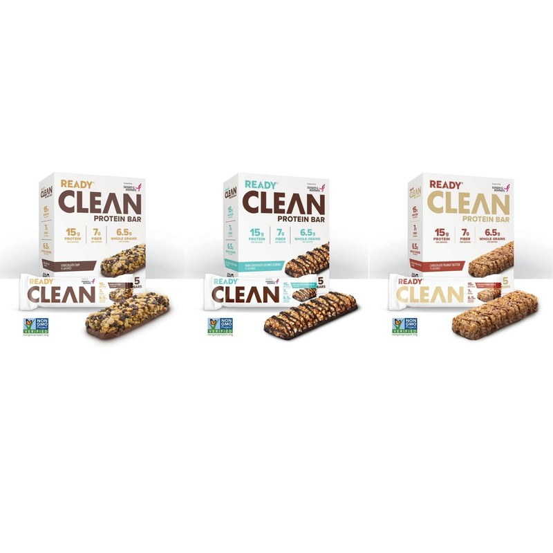 Ready Clean Protein Bars, Variety pack, Chocolate Peanut Butter, Chocolate