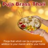 Hashcart - Juego de latón Puja Thali (8.7 pulgadas) Pooja
