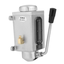 AUNMAS Manual Lubrication Pump 500CC with Dual Outlet, CNC Machine Oil Pump for Milling Drilling Cutting Equipment