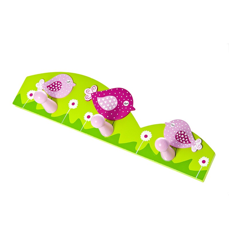 Mousehouse Gifts Pink Bird Coat Hook Wall Hook for Girls