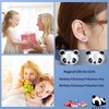 Presentski Panda Earrings 925 Sterling Silver Studs Cute Animal Earrings