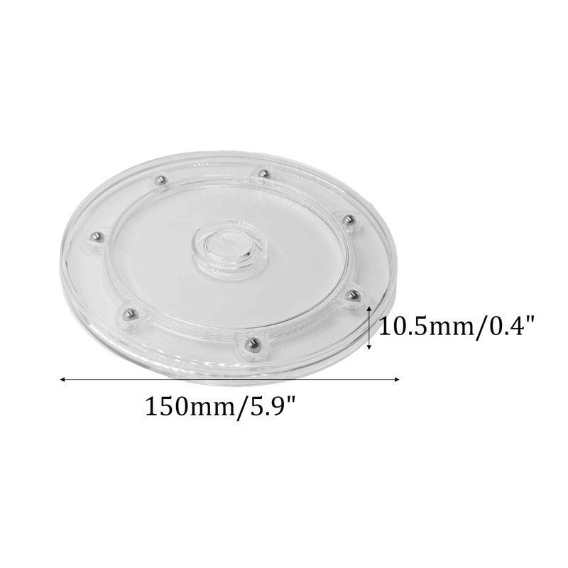 STFRBTH 2PCS 6 Inch Round Rotating Organizer, Clear Turntable Plate