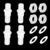 Feelers 3/8" Hose Barb Thru-Bulk Bulkhead Fitting Hex Barbed Fitting