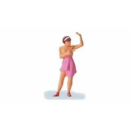 Preiser 28143 HO Scale People At Home -- Woman Spraying Deodorant