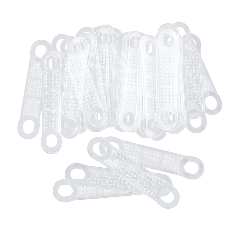 Framendino, 100 Pack Clear Non-Slip Rubber Clothes Hanger Grips Clothing