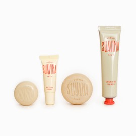 Suavina 4 Types Set (Lip Balm Jar, Lip Balm Tube, Soap, Hand Cream)
