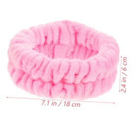 Healvian 1set Makeup Headband and Wristbands Soft Flannel Face Washing Bands for Comfortable Skin Hair Ties Wrist Cuffs for Daily Use