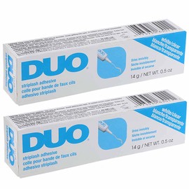 DUO Eyelash Glue – Clear Lash Adhesive for Strip Lashes, Long-Lasting and Waterproof, 0.5 oz, 2 Pack