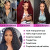 QVFWIG 18 Inch Deep Wave Lace Front Wigs Human Hair