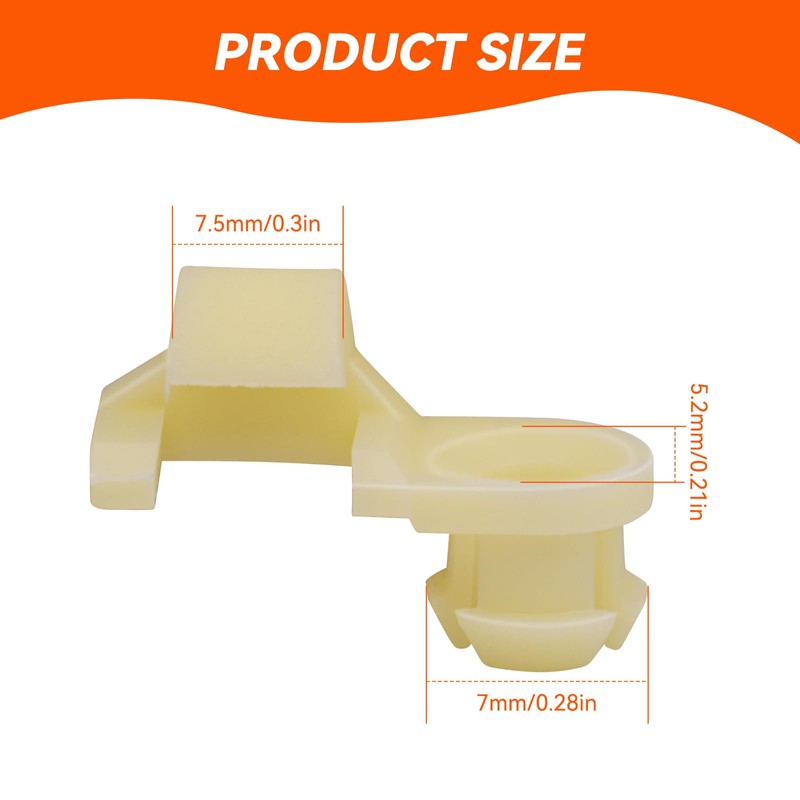 SECLUDE 20PCS Tailgate Handle Lock Rod Retainer Clip 3/16 Rod