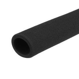 sourcing map Pipe Insulation Tube Foam Tubing for Handle Grip Support 27mm ID 37mm OD 390mm Length Heat Preservation Black