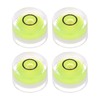HARFINGTON 4pcs Round Bubble Level 12x7.5mm Mini Circular Bullseye Spirit