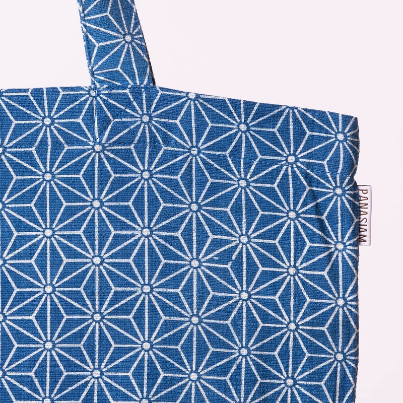 PANASIAM Cotton Jute Bag in Various Colours, Asanoha