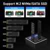FIDECO M.2 NVMe SATA SSD Cloner Dock, USB 3.2 Gen