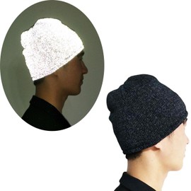 Reflective Winter Beanie Hats Reflector Cap for Women Men Safety Gear for Running