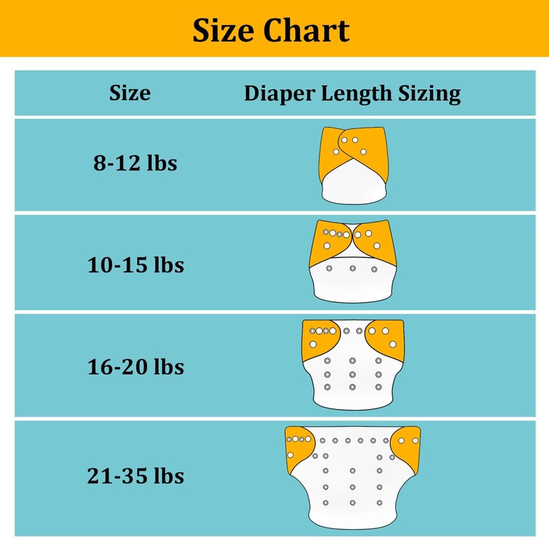 babygoal Reusable Cloth Diaper with Insert for Baby Boys and