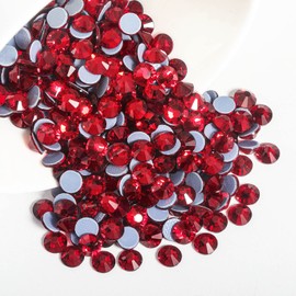 Beadsland Hotfix Rhinestones, Pack of 1440 Flat Back Crystal Rhinestones for Crafts, Clothing, Crafts, Decoration, Red, SS20, 4.6-4.8 mm