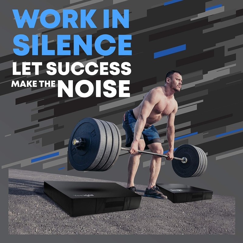 Yes4All 6 Inches Silencer Drop Pads/Weightlifting Drop Pads - Blue