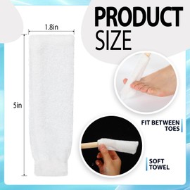 Newtay 18 Pcs Toe and Foot Brush Cleaning Towel Reusable Drying Covers for Cleaning Between Toes Soft Skin Exfoliation for Seniors Disabled Men and Women